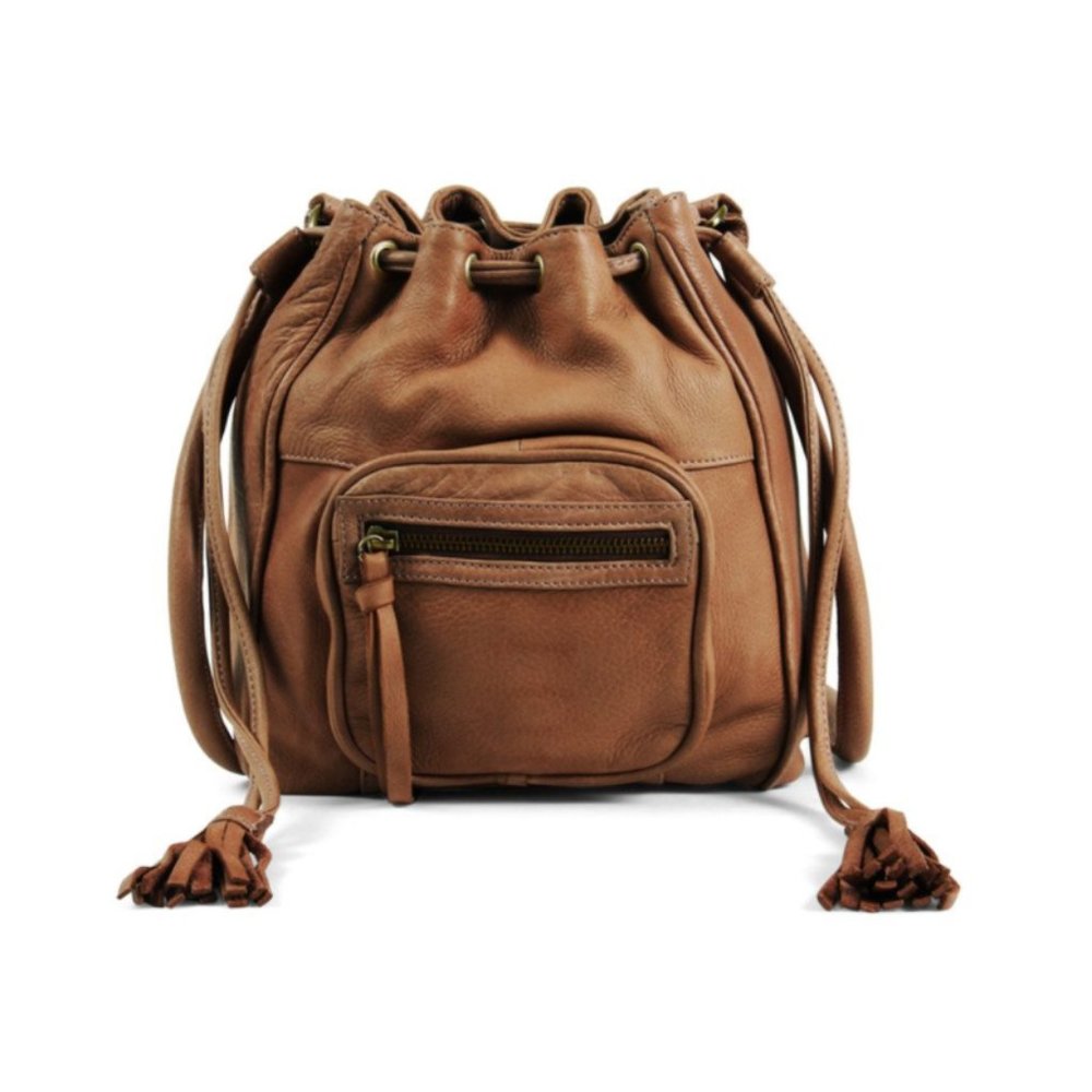 DAY & MOOD ROSE BUCKET BAG - COGNAC